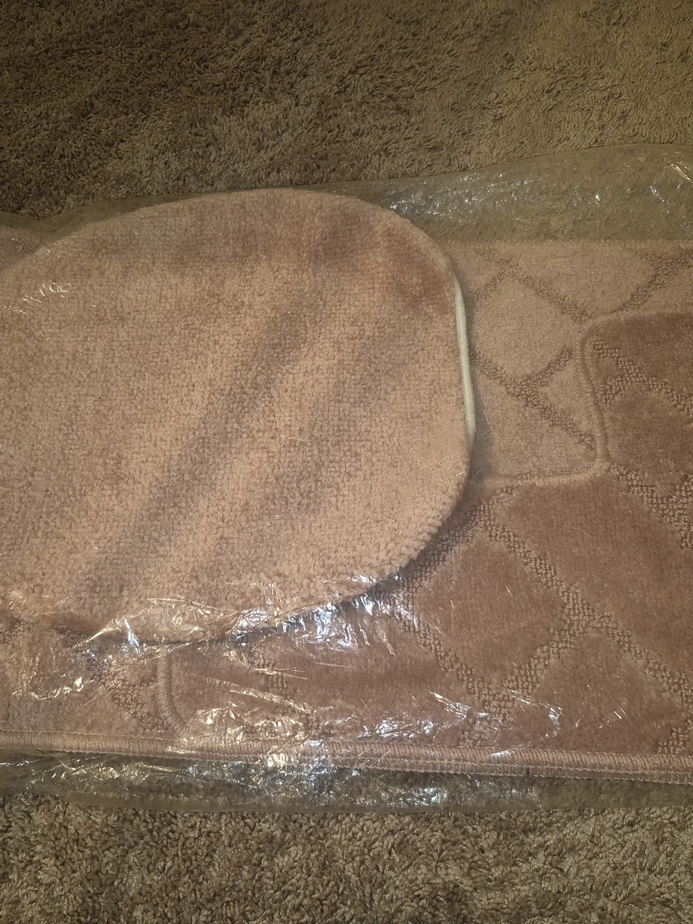 Mauve Pink Bath Rug Set